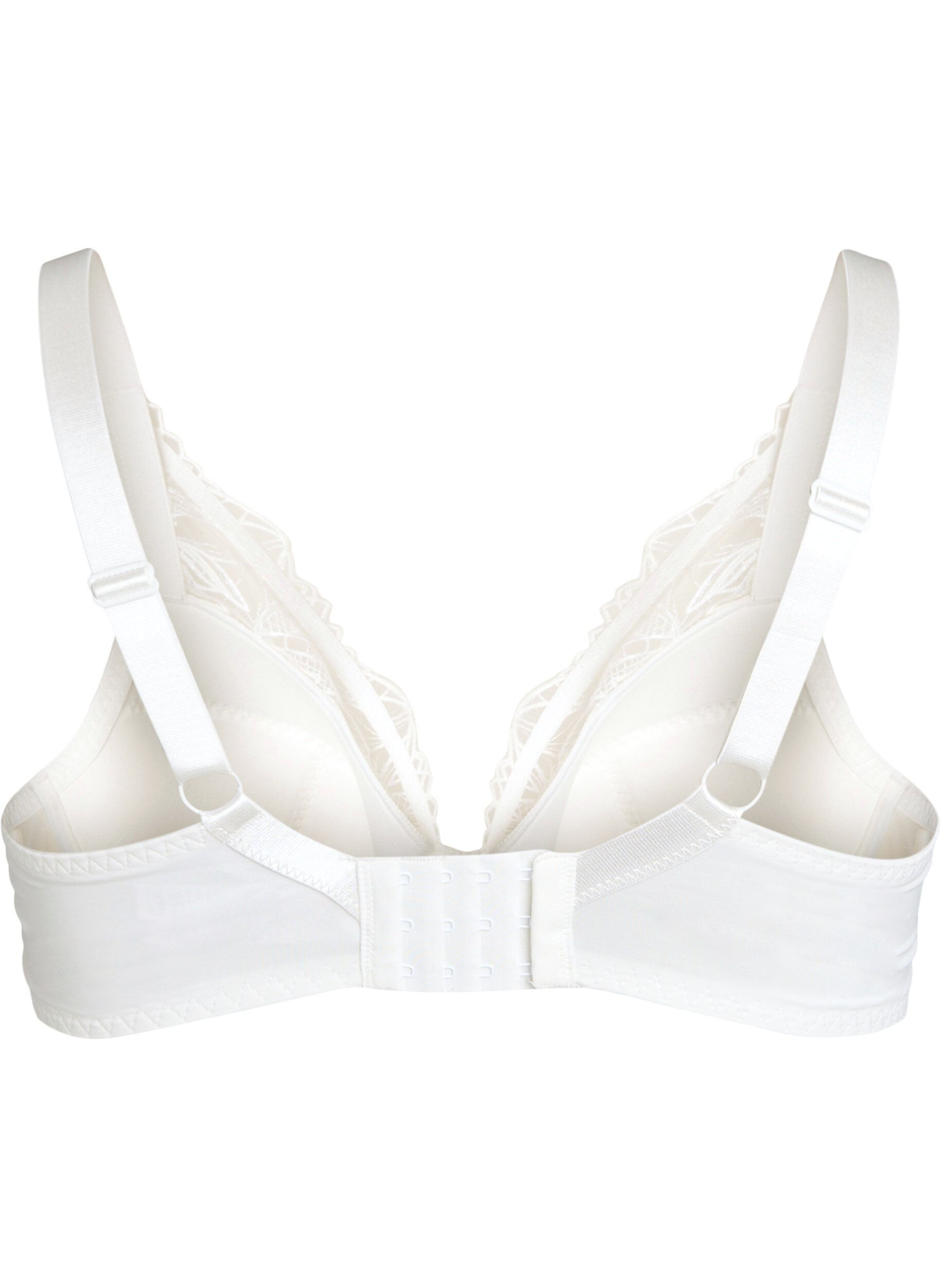 Zizzi Soutien-gorge rembourr&eacute; en dentelle avec armatures, Blanc, Packshot image number 1
