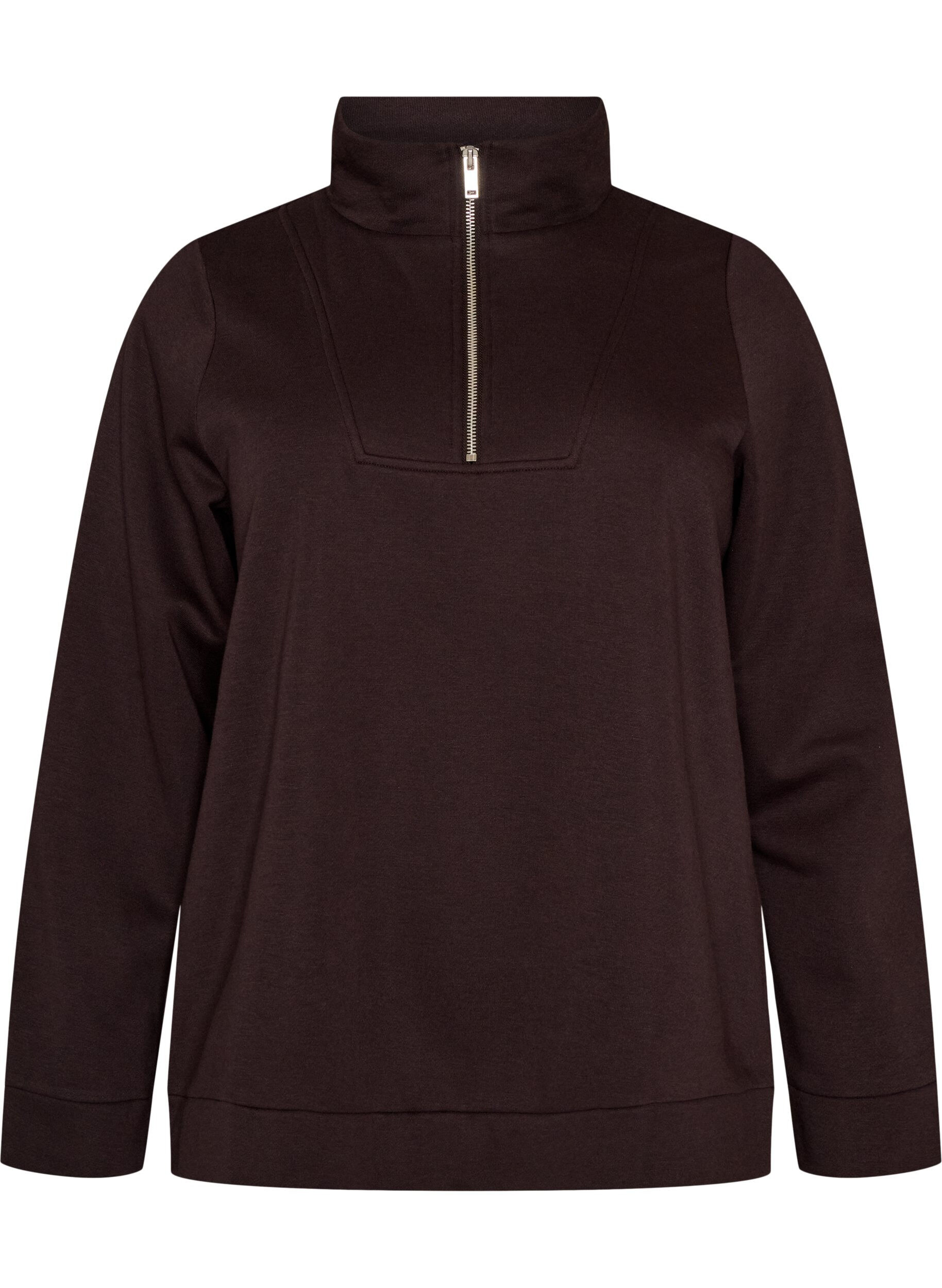FLASH - Sweat-shirt avec col montant et fermeture zipp&eacute;e