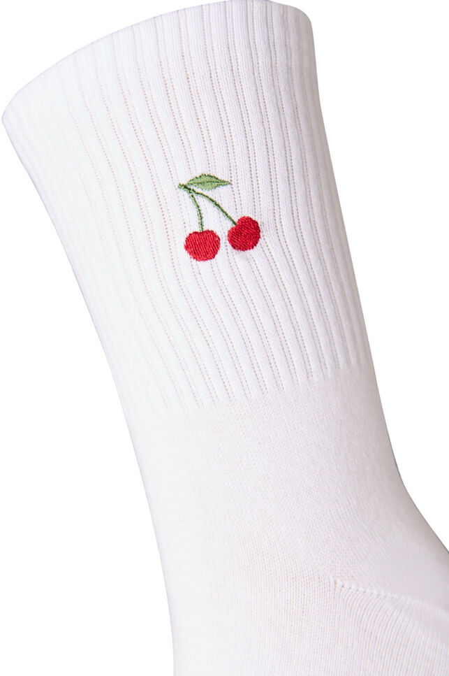 Chaussettes en coton &agrave; motifs, Blanc, Packshot image number 2