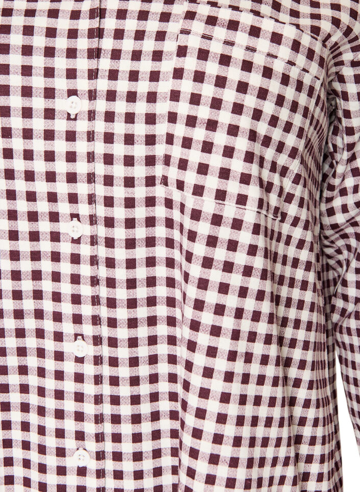 Chemise de pyjama en coton avec poche poitrine, Bordeaux, Packshot image number 2