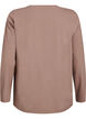 Blouse basique en jersey &agrave; manches longues, Marron, Packshot image number 1