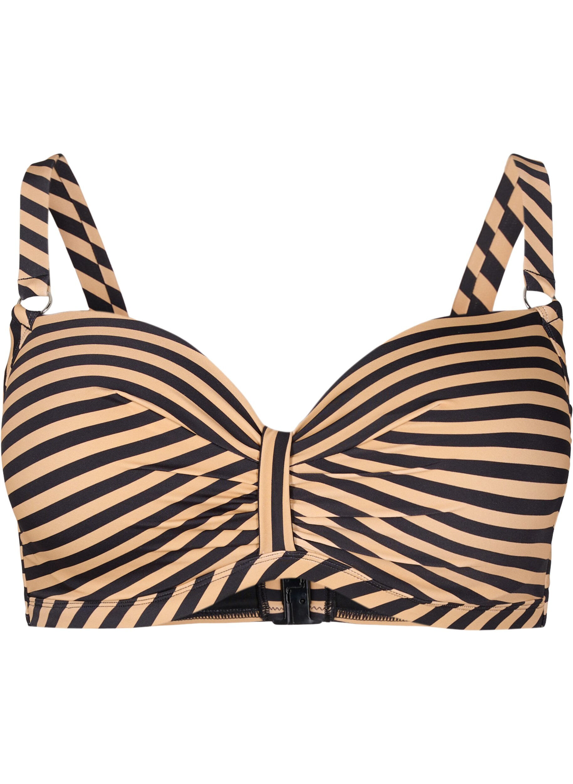 ZizziHaut de bikini avec armatures et imprim&eacute;, Camel, Packshot image number 0