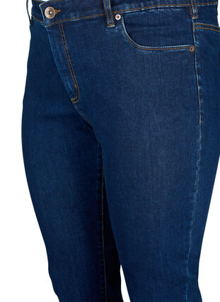 Jean Emily coupe slim fit avec taille normale, Dark blue, Packshot image number 2