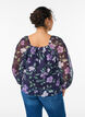 Chemisier en mousseline avec imprim&eacute; floral et manches longues, Bleu, Model image number 2