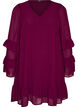 Robe courte avec manches transparentes &agrave; volants, Violet, Packshot image number 0