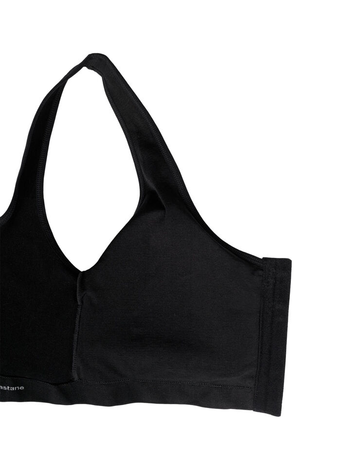 Soutien-gorge sans coutures avec fermeture à l'avant, Black, Packshot image number 3