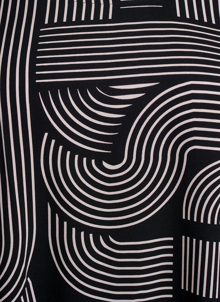 FLASH - Chemisier à manches courtes en viscose avec imprimé, Noir, Packshot image number 2