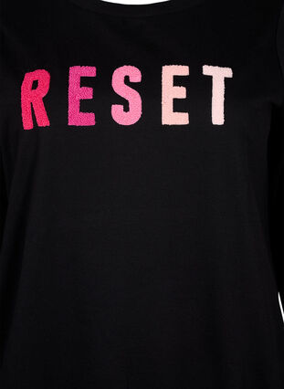Sweatshirt avec texte, Black W. Reset, Packshot image number 2