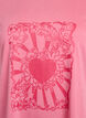 T-shirt en coton biologique avec une impression cool, Rose, Packshot image number 2