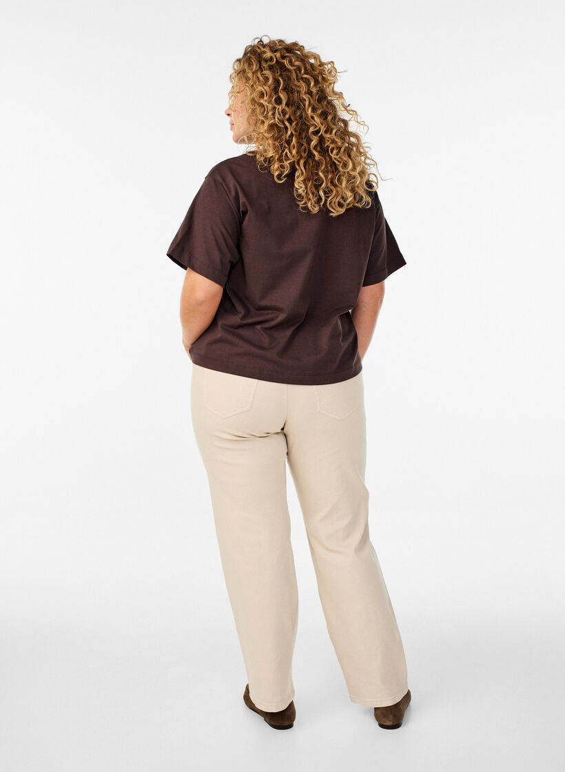 Jean taille haute Gemma, Beige, Model image number 1