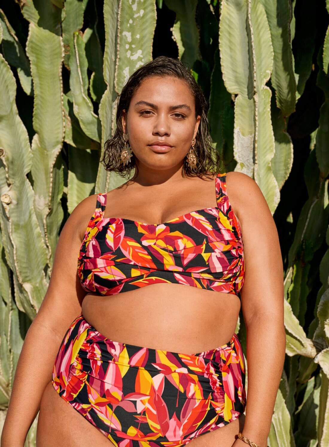 Zizzi Bikini avec feuilles, , Model