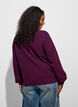 Cardigan avec col en V et texture c&ocirc;tel&eacute;e, Violet, Model image number 2