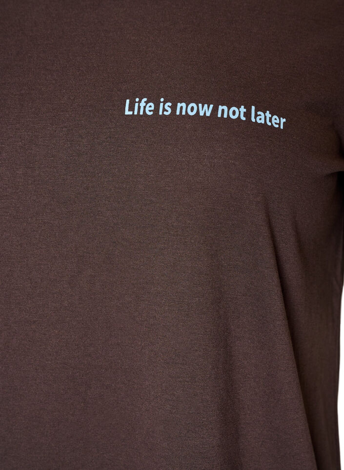 T-shirt imprim&eacute;, Marron, Packshot image number 2