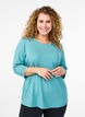 Haut de sport avec manches 3/4, Bleu, Model image number 0