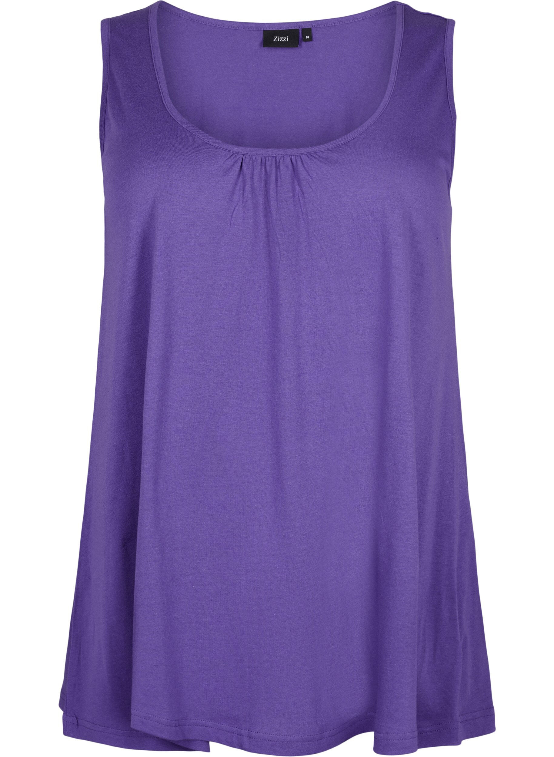 Zizzi Top avec forme en A et col rond, Ultra Violet, Packshot image number 0