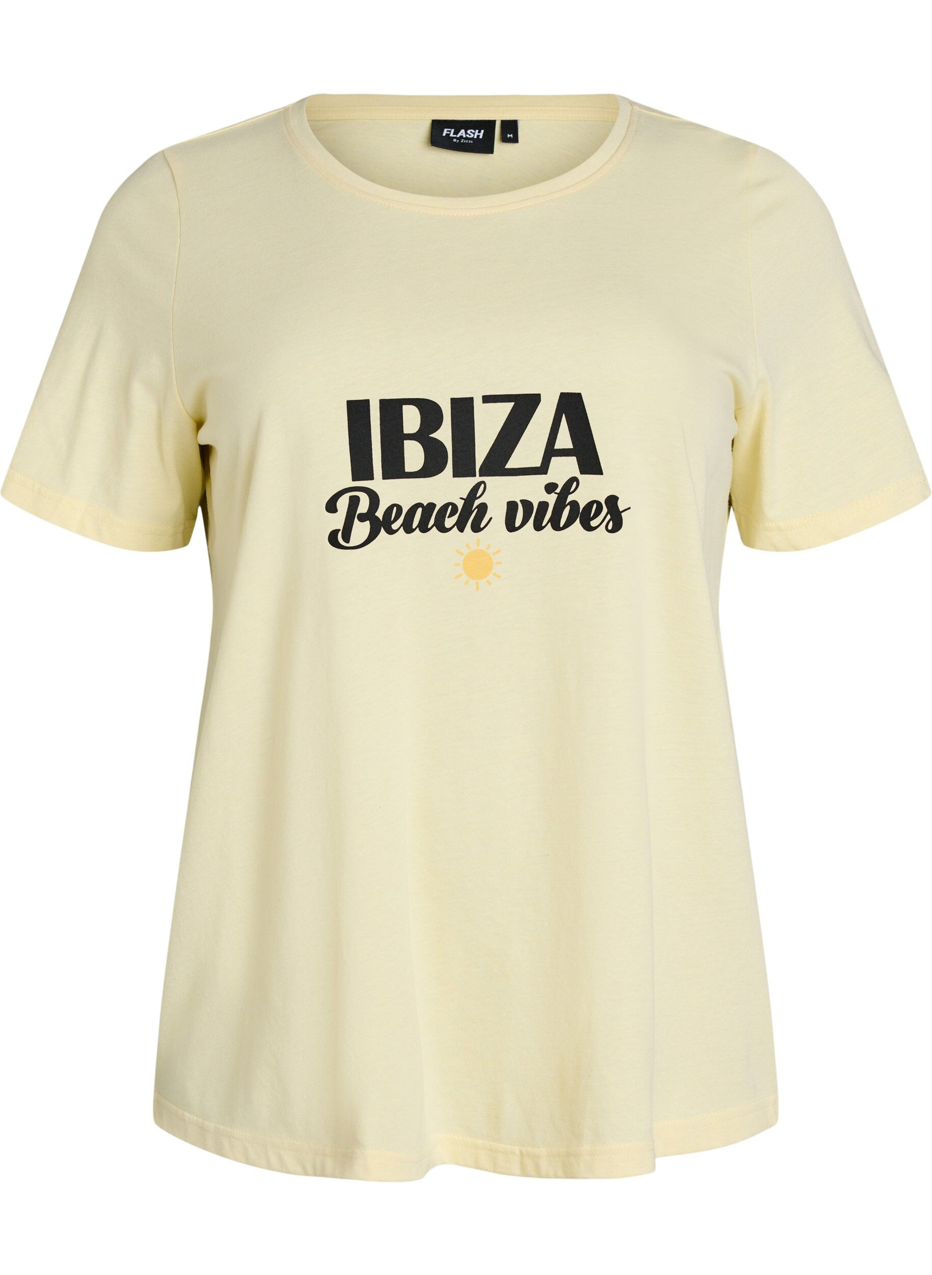 Zizzi T-shirt imprim&eacute;, Jaune, Packshot image number 0