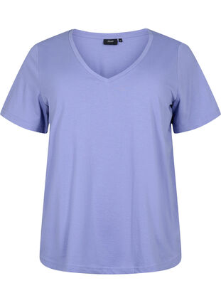 T-shirt à manches courtes avec col en V, Lavender Viloet, Packshot image number 0