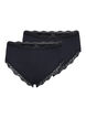 Culotte 2-pack avec bords en dentelle, Black, Packshot image number 0