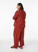 Pantalon large en lin et viscose, Bordeaux, Model image number 1