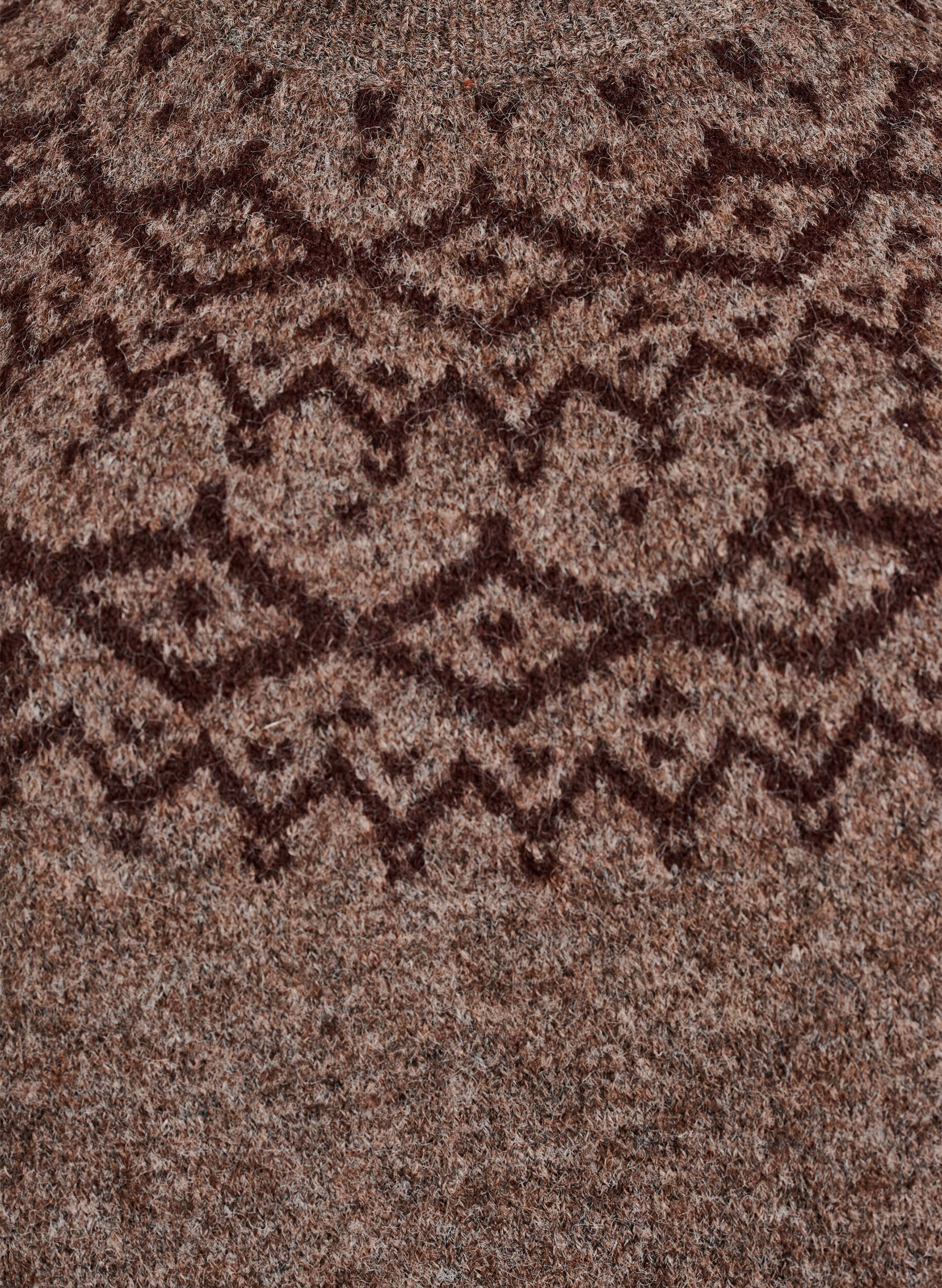 ZizziPull &agrave; motifs nordiques, Marron, Packshot image number 2