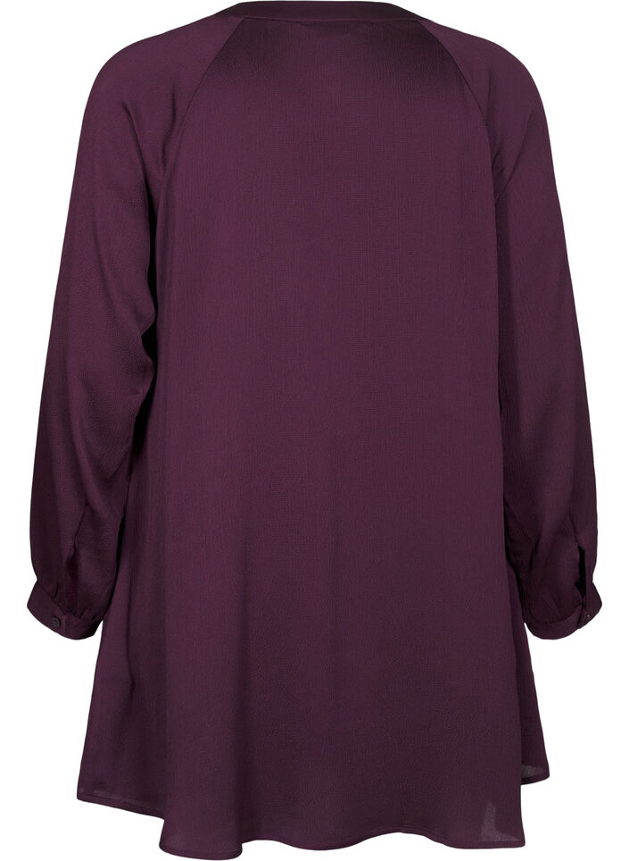Chemise longue à boutons et manches longues, Potent Purple, Packshot image number 1