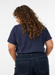 T-shirt de No&euml;l en coton bio, Bleu, Model image number 2