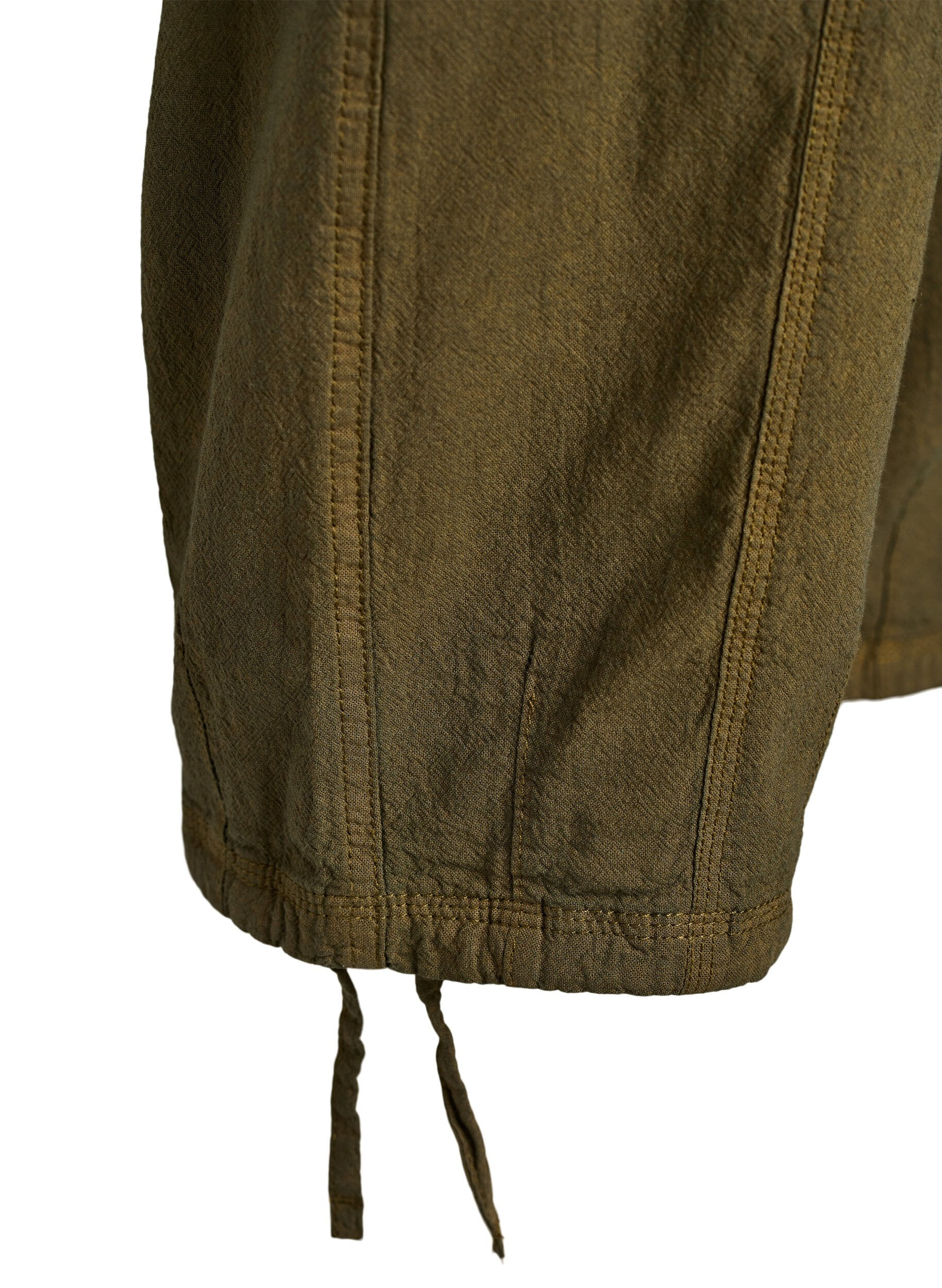 ZizziPantacourt en coton, Vert fonc&eacute;, Packshot image number 3
