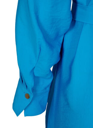 Robe chemise en viscose avec ceinture à nouer, Dresden Blue, Packshot image number 3