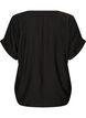 Blouse textur&eacute;e en viscose avec boutons, Noir, Packshot image number 1