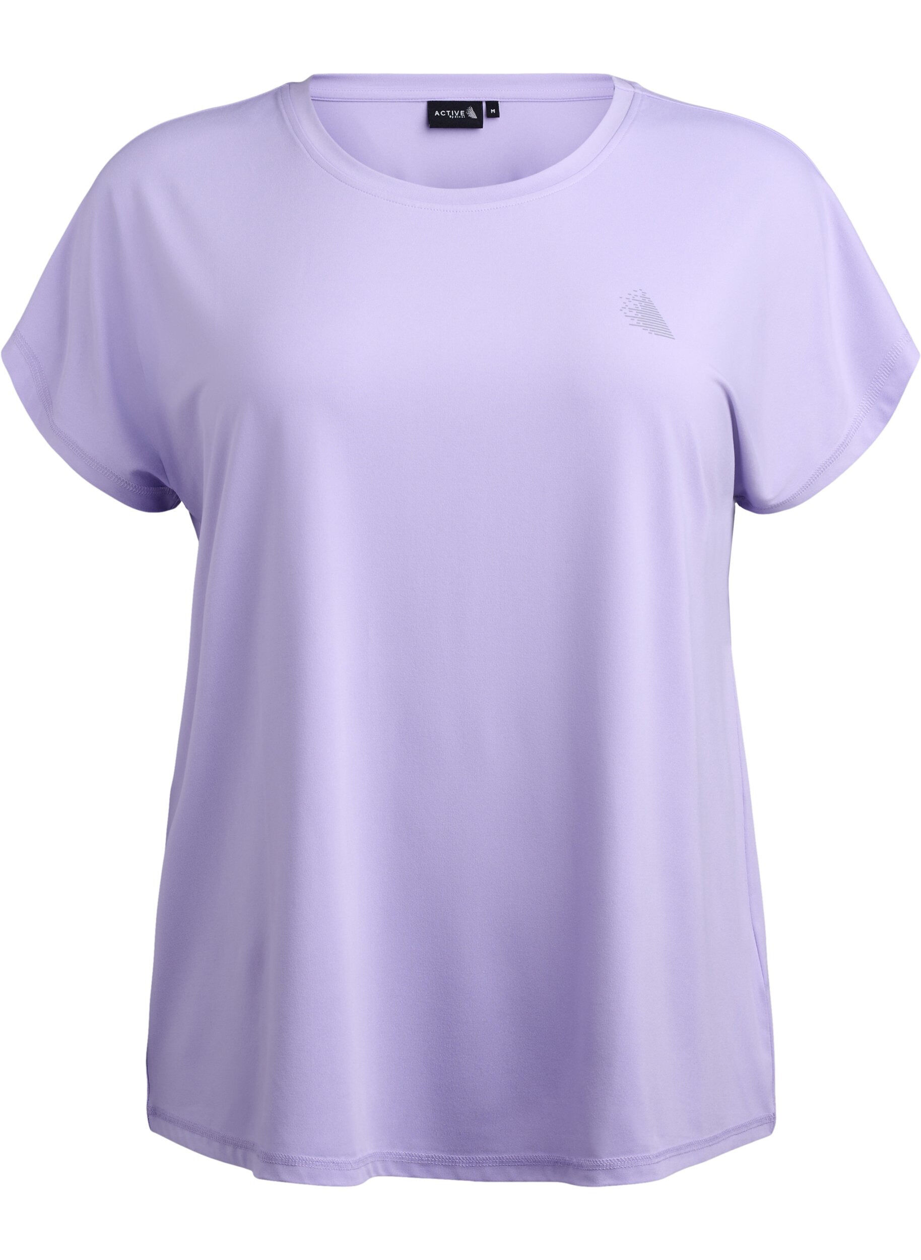 Zizzi T-shirt de sport uni, Violet, Packshot image number 0