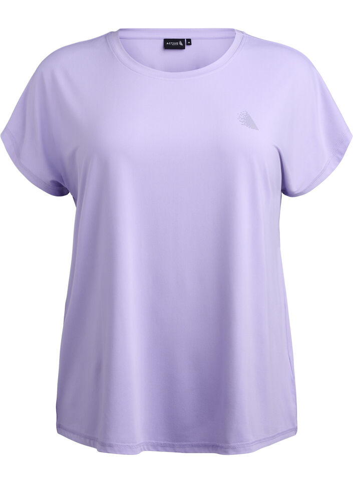 T-shirt de sport uni, Violet, Packshot image number 0