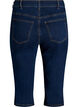 Capri slim taille haute en denim stretch, Bleu, Packshot image number 1