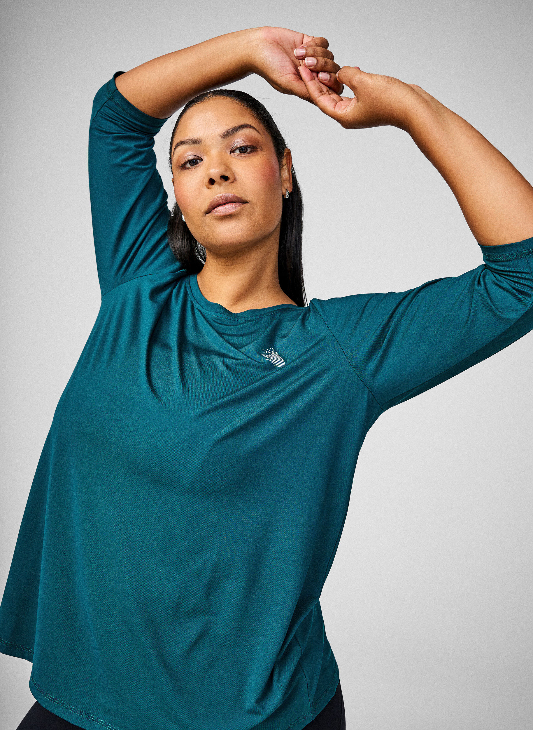 ZizziBlouse d'entra&icirc;nement &agrave; manches 3/4, Vert, Image image number 0