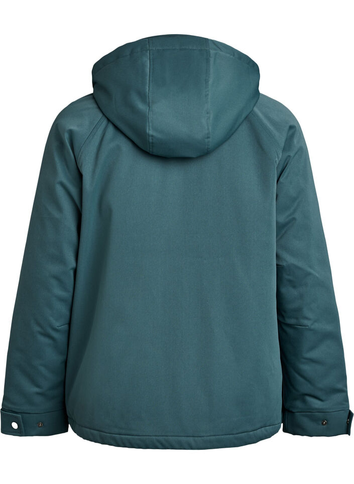 Parka matelass&eacute; avec une capuche amovible, Vert fonc&eacute;, Packshot image number 1