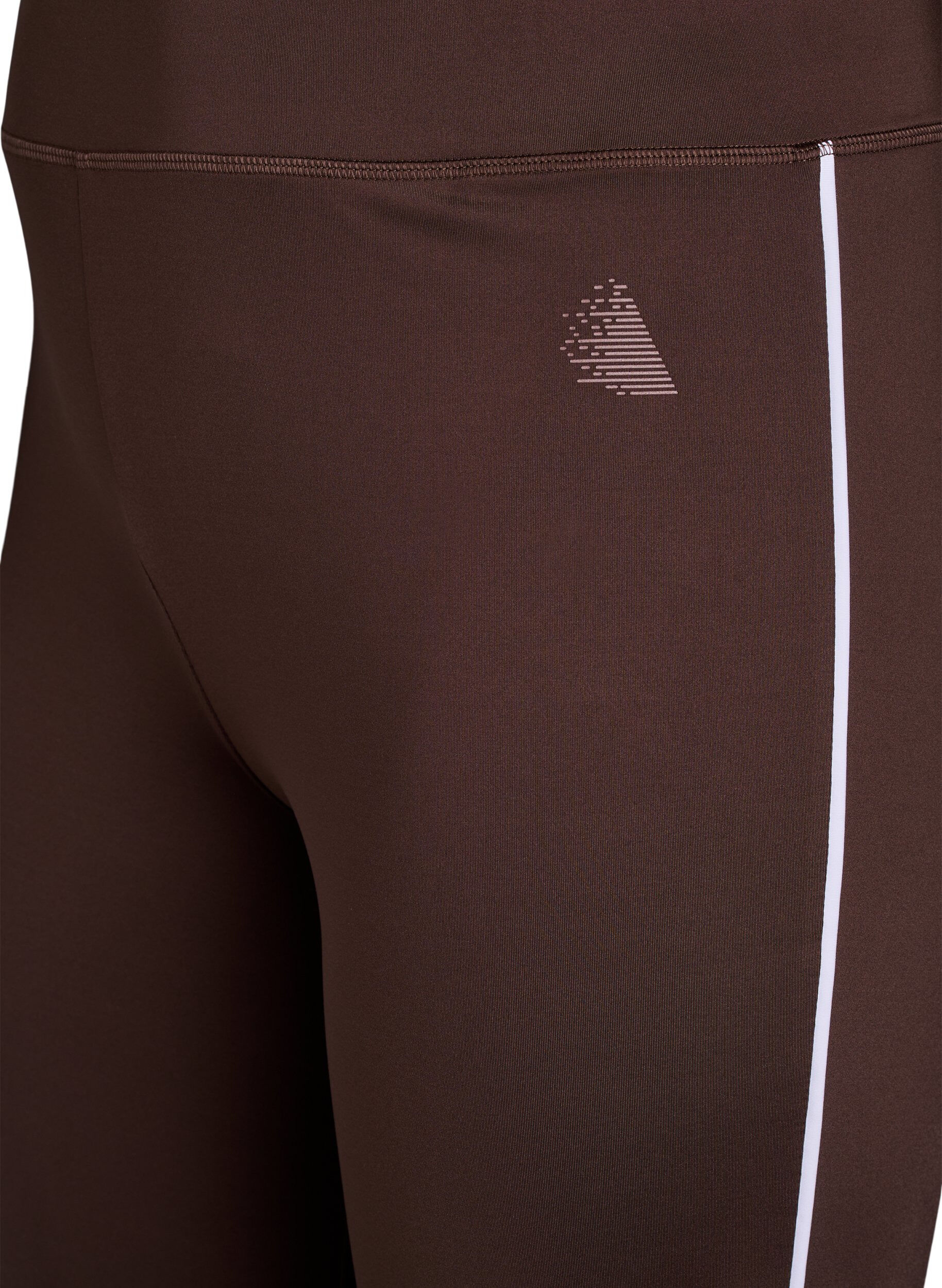 Zizzi Pantalon de sport &eacute;vas&eacute; avec liser&eacute; contrastant, Marron, Packshot image number 2