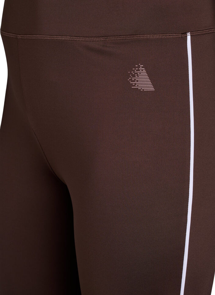 Pantalon de sport évasé avec liseré contrastant, Marron, Packshot image number 2