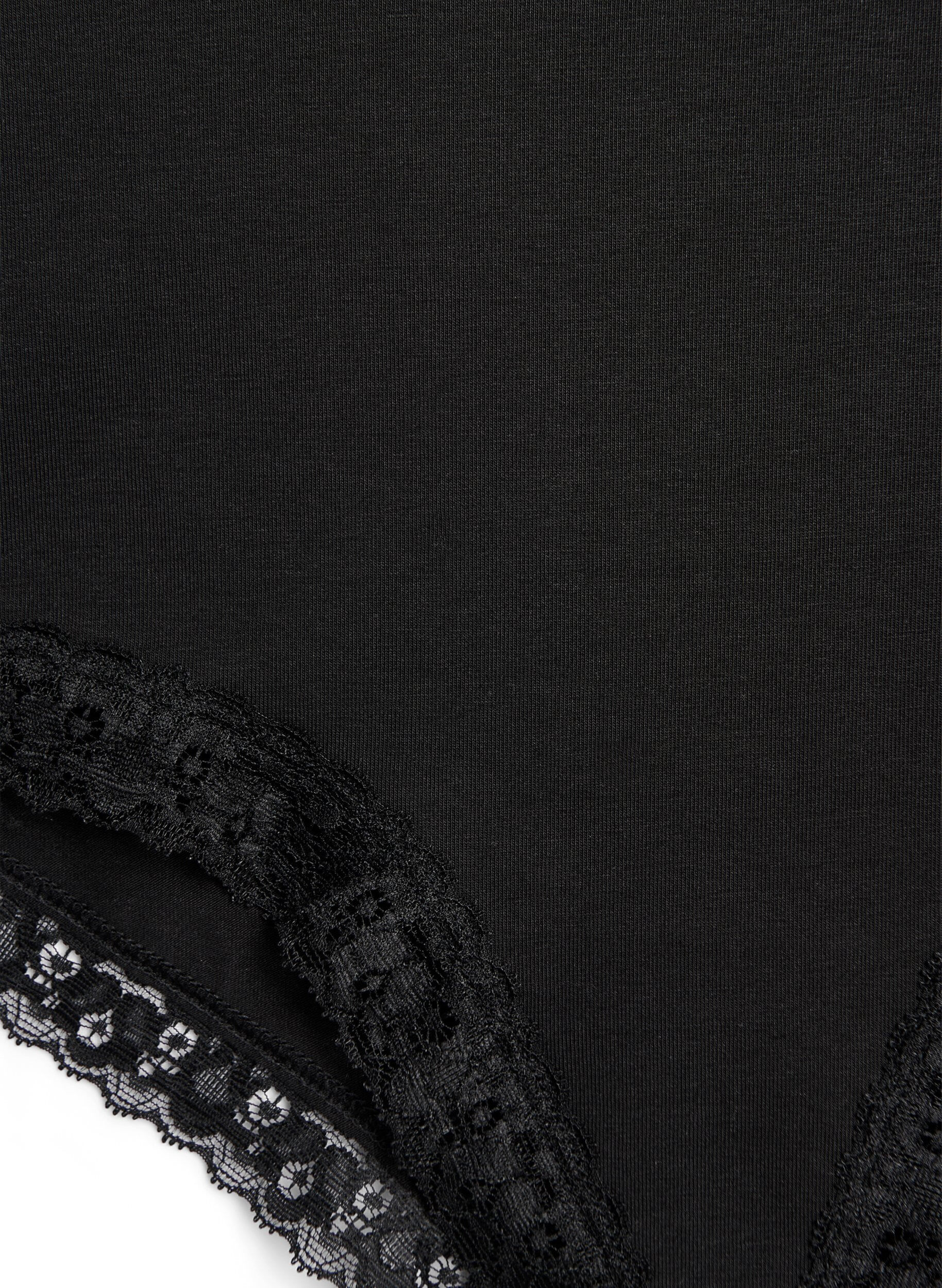 Zizzi 2-pack hipsters avec bordure en dentelle et taille haute, Noir, Packshot image number 2