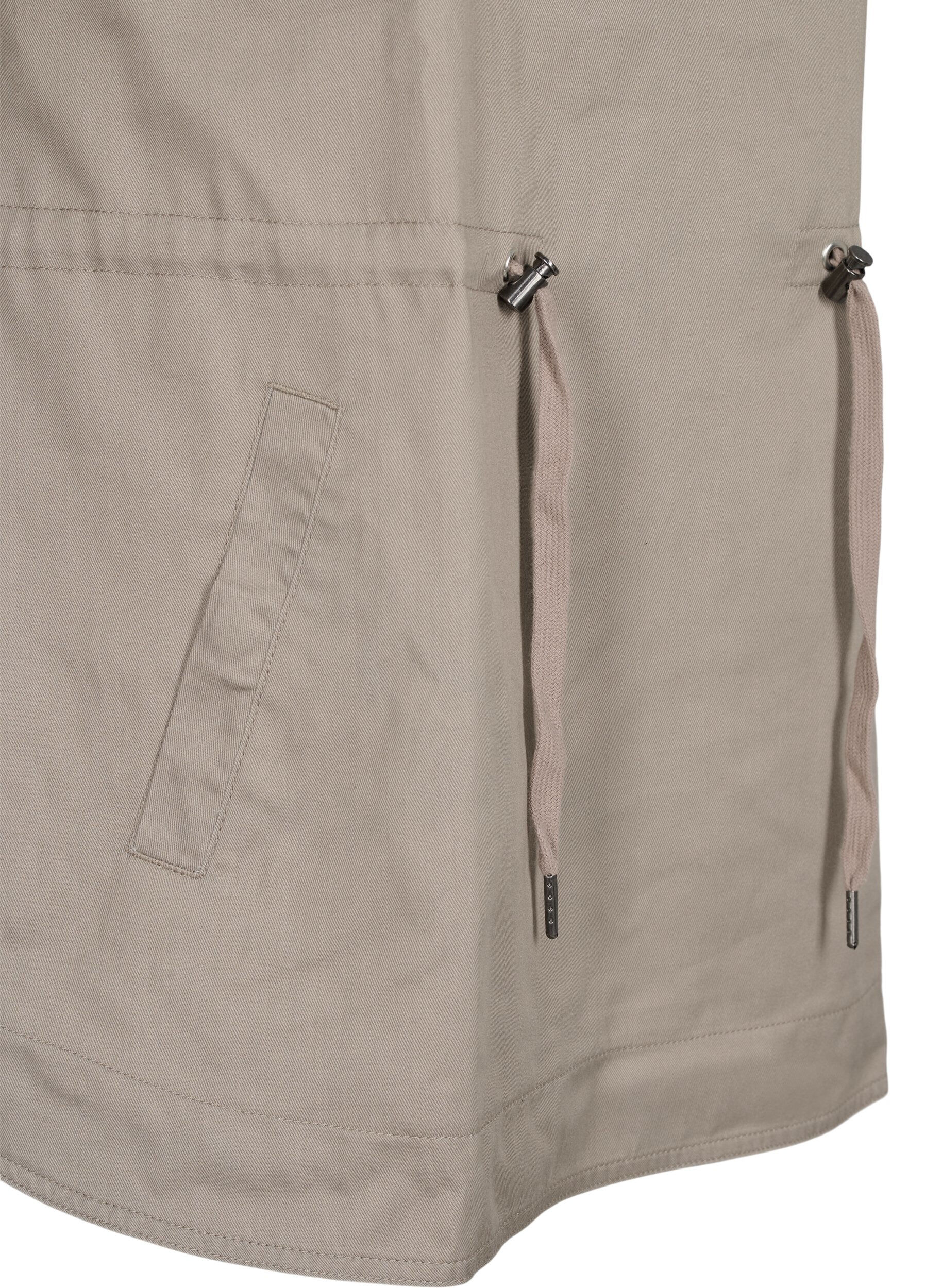 Zizzi Anorak avec capuche et poche, Moon Rock, Packshot image number 3