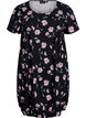 Robe en coton &agrave; manches courtes avec imprim&eacute;, Noir, Packshot image number 0