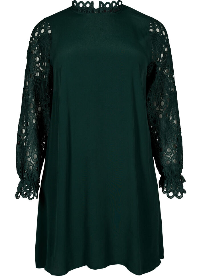 Robe en viscose avec manches en crochet, Scarab, Packshot image number 0