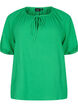 Blouse en coton à manches mi-longues, Bright Green, Packshot image number 0