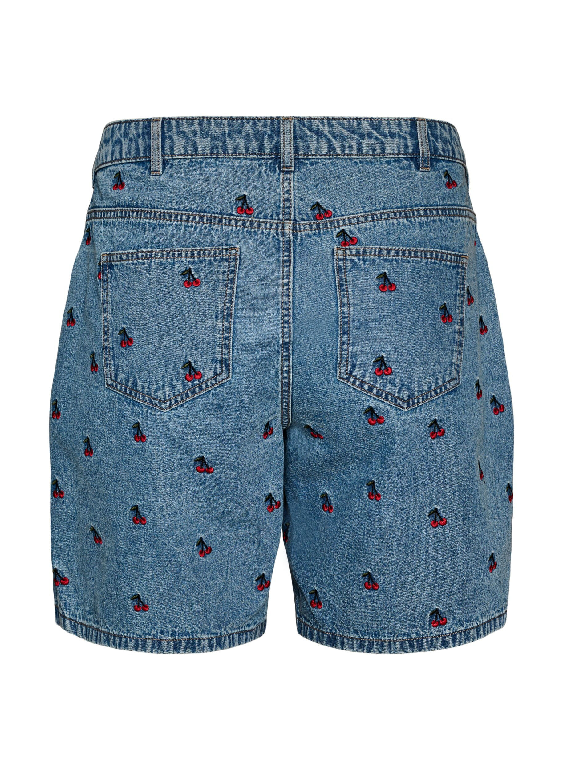 ZizziShort en jean brod&eacute;, Bleu Clair, Packshot image number 1