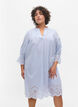 Robe en coton avec rayures et broderie anglaise, Blue Stripe, Model image number 0