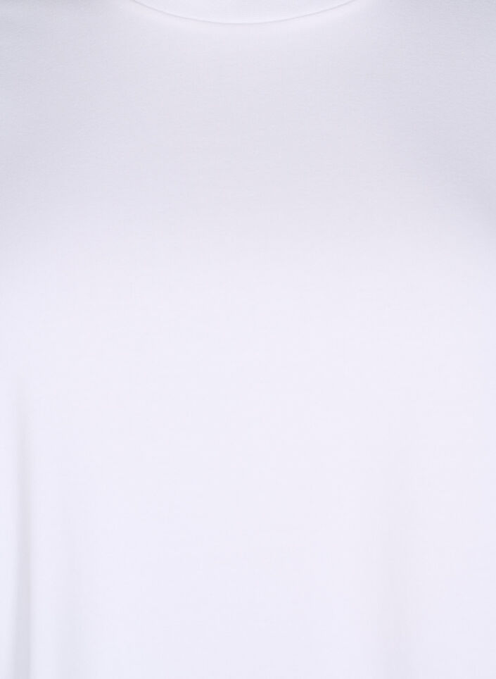 T-shirt en coton biologique avec col rond, Bright White, Packshot image number 2