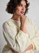 Blouse en jersey textur&eacute; &agrave; la silhouette ballon, Vanille, Model image number 3