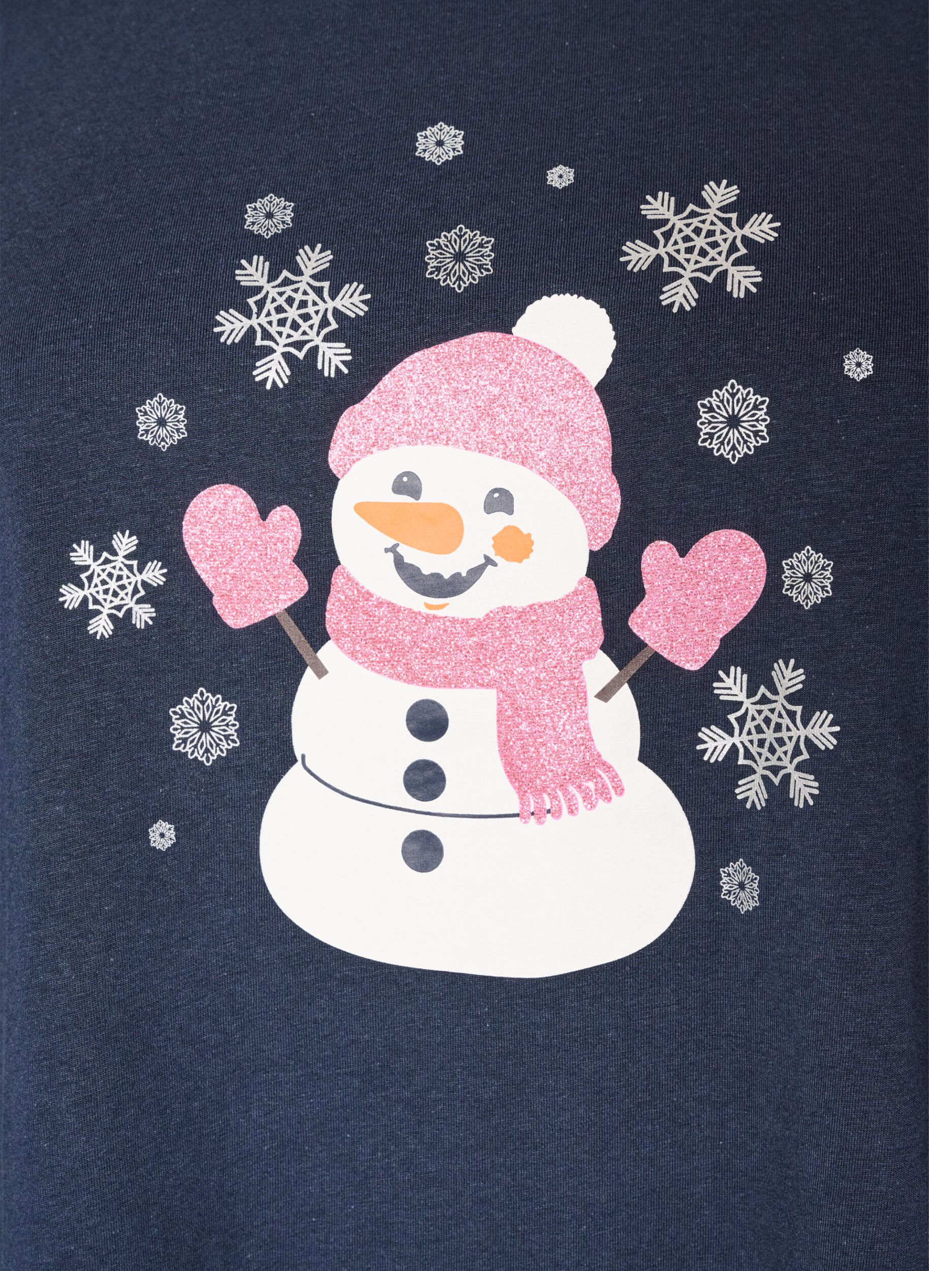 ZizziT-shirt de No&euml;l en coton bio, Bleu, Packshot image number 2