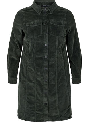 Robe en velours avec boutons et poches, Urban Chic, Packshot image number 0