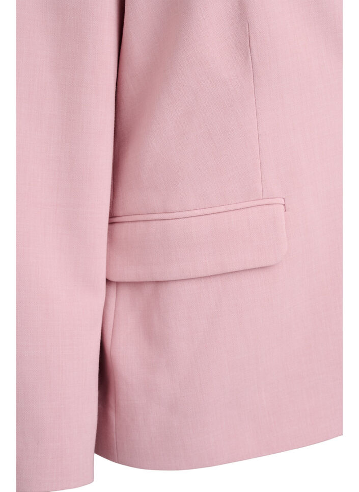 Blazer classique avec fermeture &agrave; bouton unique et poches, Rose, Packshot image number 3
