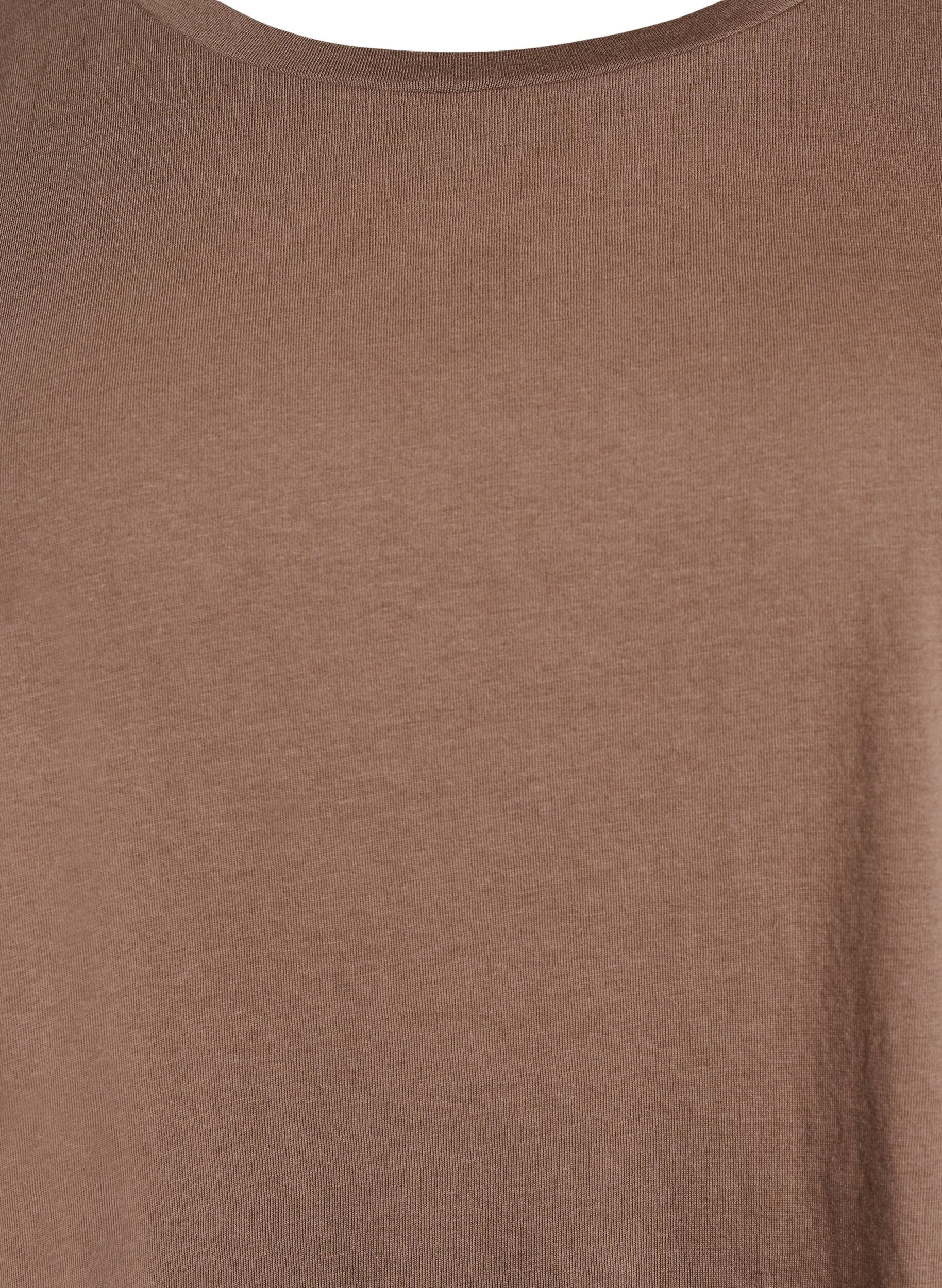 ZizziT-shirt &agrave; manches courtes en m&eacute;lange de coton, Marron, Packshot image number 2