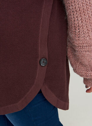 Poncho en tricot à manches courtes, Fudge, Model image number 2